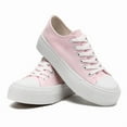thumbnail image 3 of Womens Mens Low Top Canvas Sneakers Lace Up Platform Casual Shoes Classic Comfortable Fashion Running Walking Casual Shoes, 3 of 6