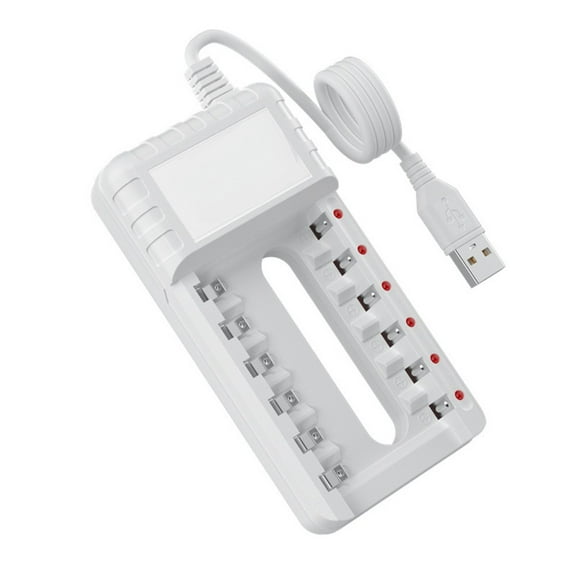 Sailesiti USB Rechargeable Battery Charger for 4/6/8 Slots AA/AAA Fast Charging