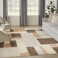 thumbnail image 2 of Nourison Astra Machine Washable 7'10" x 10' Beige Multicolor Modern Indoor Flatweave Rug, 2 of 11