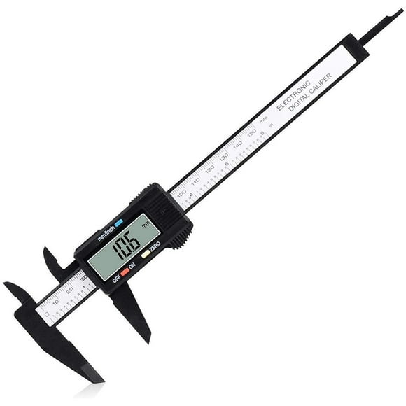 axGear Digital Caliper Measuring Tool Large LCD Screen 0-6Inch/150mm Carbon Fiber Gauge