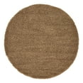 thumbnail image 3 of Unique Loom Solid Shag Collection Area Rug (6' 1" Round Sandy Brown), 3 of 7