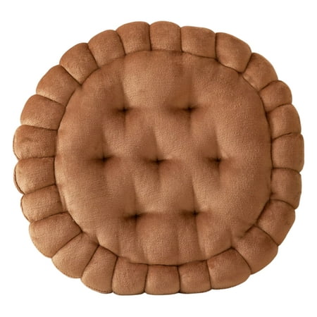 

Hesroicy Seat Cushion Thickened High Elasticity Comfortable Soft Round Adorable Cookies Shape Chair Mat Pad for Sofa