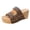 Brown, variant on Women's Summer Platform Slides Sandals Comfortable Arch Support Shes Cork Footbed Slip on Casual Beach Wedges Sandal 8.5 Brown