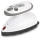 thumbnail image 1 of Plancha pequeña Ivation - Diseño compacto de doble voltaje, ideal para viajes - Suela de cerámica antiadherente - Planchado en seco o con vapor - Cable de alimentación extra largo - Se calienta rápid, 1 of 5