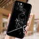 thumbnail image 3 of Funda de teléfono de dibujos animados de Anime de una pieza para Apple iPhone 15 14 13 12 Pro Max Mini 11 Pro XS Max X XR 6 7 8 Plus SE 2020, negra, suave, 3 of 5