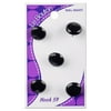 Le Bouton 1/2" Black Shank Buttons, 5 Count