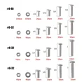 thumbnail image 4 of 900Pcs #4-40#6-32#8-32#10-24 Nuts And Bolts Machine Scre Assortment Kit With Box, 4 of 5