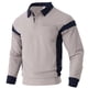 thumbnail image 4 of Ceisia Men's Spring Gift Color Blocked Zipper Turndown Collar Long-Sleeve Blouse - Fashion Casual Sporty Daily T-shirt, 4 of 9