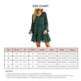 thumbnail image 7 of Womens Dot Chiffon Dress Fashionable Casual Waist Slim Fit Long Sleeve Polka Dot Dress for Spring Autumn Dark Green S, 7 of 7