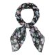 thumbnail image 1 of Bufandas de gasa para mujer - 27.6 X27.6 - Pañuelo cuadrado con estampado floral Pañuelo para el cuello Pañuelo para el cuello Negro Blanco Gris 70x70cm/27.6x27.6 inches(LxW), 1 of 5