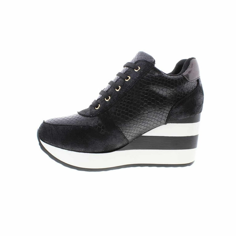Snake print wedge sneakers new arrivals