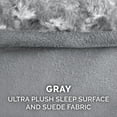 thumbnail image 6 of FurHaven Pet Dog Bed | Memory Foam Ultra Plush Luxe Lounger Pet Bed for Dogs & Cats, Gray, Large, 6 of 13