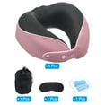 thumbnail image 3 of Uxcell Travel Pillow, Plane Sleeping Pillow with Earplugs Eye Masking for Train, Red, 3 of 6