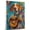 American English Coonhound, variant on Wirehaired Pointing Griffon Dog Ukelele Stretched Canvas Size 8x12 – Funny Wirehaired Pointing Griffon Dog Playing Ukelele Canvas Wall Art for Music Lovers, Pet Lovers, Home Decor