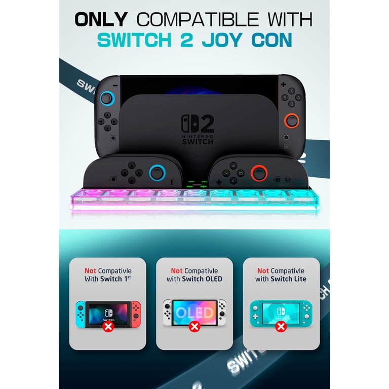 SUPCASE for Nintendo Switch 2 Joy Con Controllers Charger, [9 Game