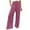Hot Pink, variant on Linen Pants Women Loose Wide Leg Pants High Waist Wide Leg Casual Casual Solid Color Elastic Waist Straight Pants Plus Size(S-XXXL)