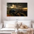 thumbnail image 2 of Elephant Stock Scituate Lighthouse Sunrise Wall Art - Horizontal Canvas Wall Art - Living Room Wall Decor - Nautical Canvas - Beige And Yellow Decor - 48" x 32", 2 of 8