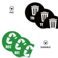 thumbnail image 2 of EeaseMX 1 juego de 6 hojas de etiquetas adhesivas para clasificación de basura, pegatinas para botes de basura, 2 of 7