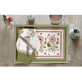 thumbnail image 2 of Vargottam Placemats- Placemat For Dining Table, Set Of 4- Printed & Reversible CottonNapkin-IndoorPlacematsFor Home & Kitchen Dining Table- Asian Block (White & Green), 2 of 5