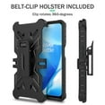 thumbnail image 4 of for OnePlus Nord N200 5G 1+Nord N200 5G Heavy Duty Shock Absorption Kickstand Armor Case with Belt Swivel Clip Holster Cover with Tempered Glass, 4 of 4
