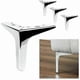 thumbnail image 1 of Table Legs,set Of 4 Metal Furniture Legs 15cm Height-modern Style-trianglesilver 26s, 1 of 5