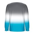 thumbnail image 6 of Jamicy Women's Ombre Square Neck Blouse with Ruffled Cuffs - Stylish Long Sleeve Casual Top for Women, 6 of 6