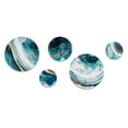 thumbnail image 2 of Designart "Tidal Dream Half-Moon Marble III" Abstract Marble Metal Wall Art Set of 5 Piece, 2 of 5
