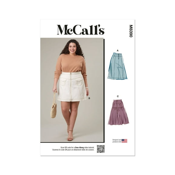 McCall's Sewing Pattern 8390 - Women's Skirts, Size: W2 (20W-22W-24W-26W-28W)