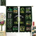thumbnail image 2 of Men Golf Decor Curtain Golf Ball Sports Theme for Kids Boys Adult Decor Green Patchwork for Home Kitchen Restaurant Decoration Window Curtain 2Panel 42" W X 63" L, 2 of 6