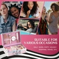 thumbnail image 5 of Color Nymph Girls Makeup Kits For Teens With Pink Retro Train Case Included Portable Matte Shimmer Glitter Eyeshadow Palettes,Lipstick,Lip Oils,Blushes,Highlighter,Brushes,Mirror, 5 of 8