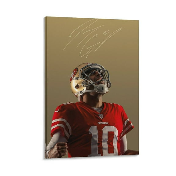 Jimmy Garoppolo Art Posters Wallpaper Canvas Poster Wall Art Picture Prints Hanging Photo Gift Decor Home Posters Artworks 12x18inch(30x45cm)