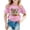 Pink, variant on Little Girls Short Sleeve Tee Shirts Kids Graphic Print T Shirt Casual Tee Size 6-7T , Black