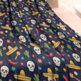 thumbnail image 3 of Navy Mexican Skull Pattern Blanket,Comfortable Soft Flannel Throw Blanket,All Season,Warm Lightweight Blankets for Sofa Bed Couch Living Room Chair,60"x80", 3 of 4