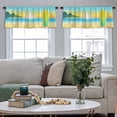 thumbnail image 4 of LALILO Kitchen Curtain Valance Surf Board Sandy Beach Rod Pocket Window Curtain 52"x 18" Set of 2, 4 of 5