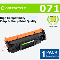 greencycle CRG071 With CHIP Compatible Replacement for Canon CRG 071 CRG-071 Black Toner Cartridge LBP122dw LBP122 LBP120 MF270 Mf272dw Mf273dw Mf275dw(1Pk,With chip)