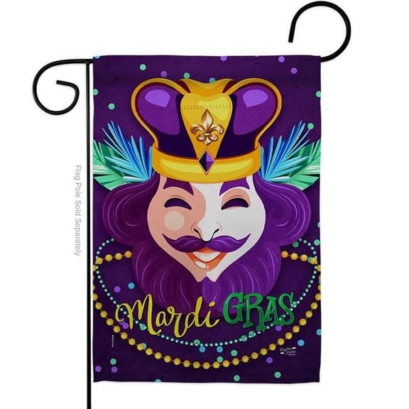 Angeleno Heritage G130361-BO 13 x 18.5 in. King of Mardi Gras Springtime Vertical Garden Flag with Double-Sided House Decoration Banner Yard Gift