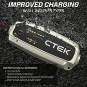 Ctek 40-206 Mxs 5.0 شاحن بطارية 4.3 أمبير أوتوماتيكي بالكامل وصيان 12 فولت