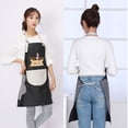 thumbnail image 4 of Delantales para mujer con bolsillos, delantales con pechera ajustable, delantal de chef impermeable a prueba de aceite para cocina, barbacoa, cocina, dibujo, manualidades, 4 of 5