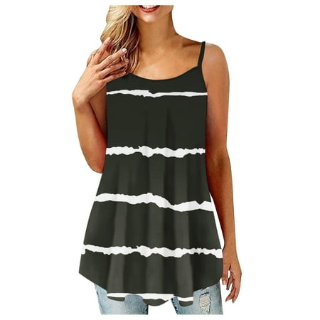 

Simplmasygenix Casual Maternity Tank Tops for Women Plus Size Ligntweight Fashion Printed Vest Sleeveless Blouse Rond-neck Suspenders Tops