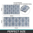 thumbnail image 7 of Blue Floral Ornament Pattern Kitchen Rugs Sets Of 2,Anti Fatigue Kitchen Mat Rugs Non Slip Washable,Decorative Kitchen Floor Mats for Kitchen,Sink,Laundry,17"x30"+17"x47", 7 of 7