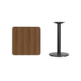 thumbnail image 3 of Flash Furniture 24'' Square Walnut Laminate Table Top with 18'' Round Table Height Base, 3 of 3