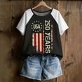 thumbnail image 6 of American Flag Tank Tops Women Patriotic Shirt USA Flag Stars Stripes Print Raglan Sleeve T-Shirt 4th of July Tee Tops, 6 of 9