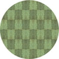 thumbnail image 1 of Ahgly Tapis Rond Lavable en Machine Intérieur Transitionnel Vert Fougère, 5 Pieds Rond, 1 of 7