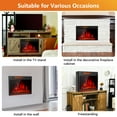 thumbnail image 4 of Gymax 28'' Electric Fireplace Recessed 900/1350W Fireplace Heater w/ Remote Control, 4 of 10
