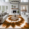 thumbnail image 3 of 5'x8' Area Rugs, Brown Ombre Indoor Outdoor Area Rug for Living Room Bedroom, Country Vintage Ethnic Tribal Tie Dye Washable Bathroom Rugs Kitchen Floor Carpet Mats Home Decor Aesthetic, 3 of 8