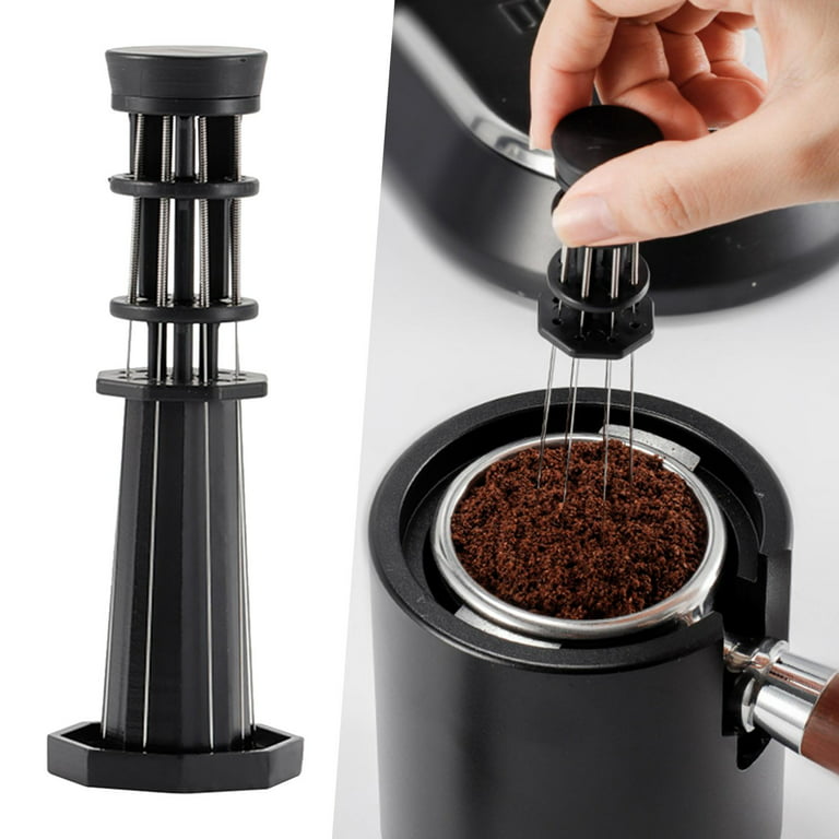 1pc WDT Tool Espresso, Magnetic Coffee Stirrer 8 Prong Espresso  Distribution Tool for Espresso Stirrer Coffee Stirring Tool with Stand for  Barista Espresso Accessories (Black)