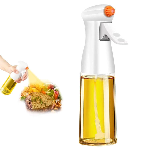 Rociador de aceite de oliva de vidrio de 200 ml para cocinar Botellas rociadoras de vinagre de aceite de grado alimenticio rellenables para cocina