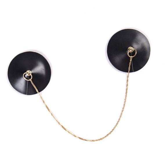 ROZYARD Women Nipple Covers PU Chain Pasties Adhesive Covers Bra Petal