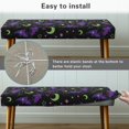 thumbnail image 6 of XYZCANDO Polyester Spandex Fabric Bench Slipcover for Bedroom Dining Room, Stretch Pet Hair Resistant Dining Room Bench Covers, Halloween Bat Moon Print, 6 of 9