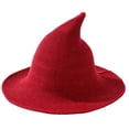 thumbnail image 2 of Breathable Halloween Pointed Wide Brim Witch Hat, Versatile Wizard Costume Accessory, Suitable for Halloween Parties, Festive Events and Holiday Outfits Wine, 2 of 7